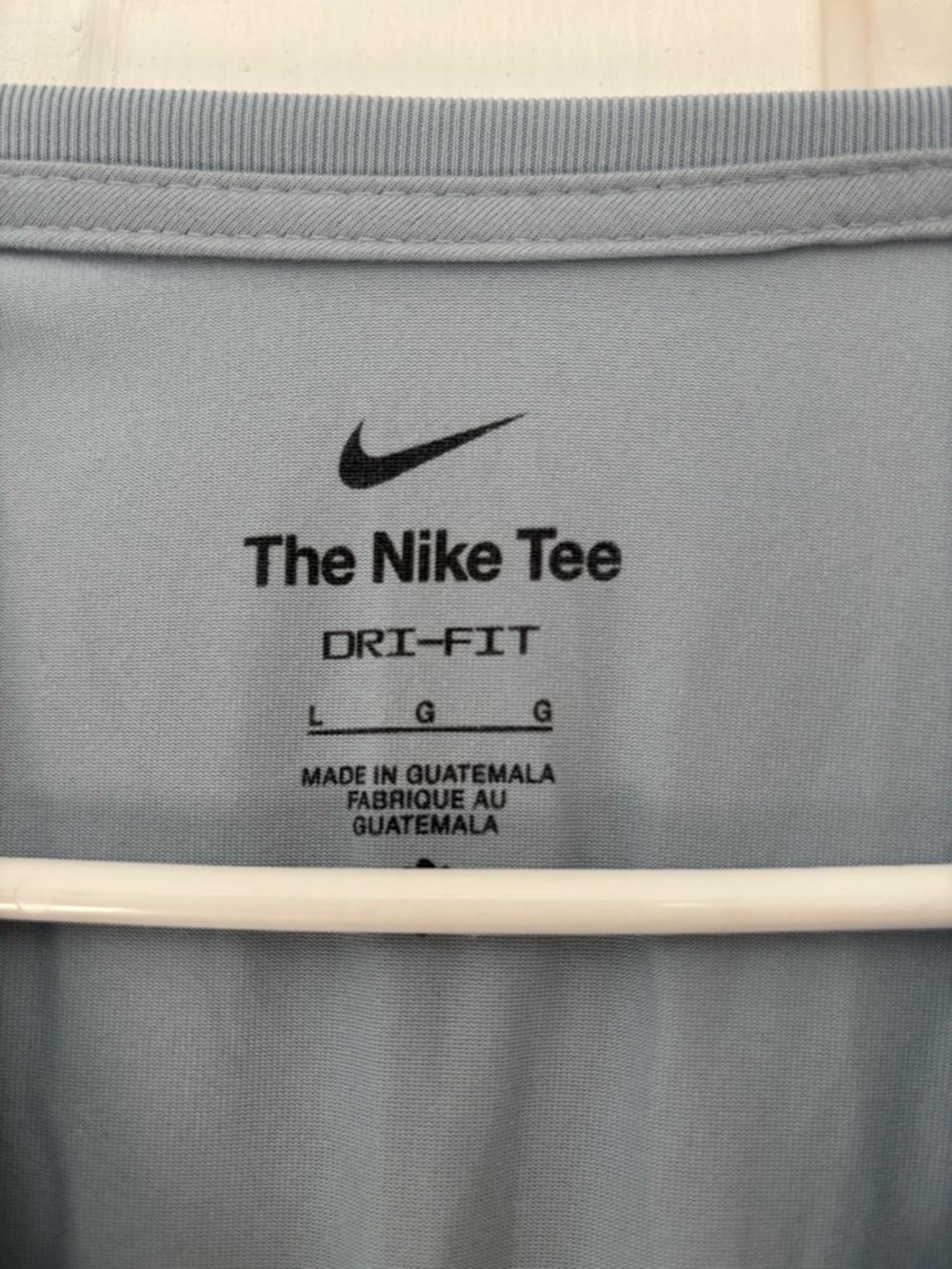 Nike Women's Pale Blue Athletic Tank with White Swoosh - Picture 2 of 3
